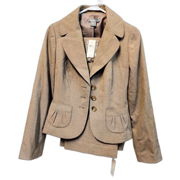 Ann Taylor Pant Suit Size 0 Two Piece Set Lightweight Pockets Signature Fit - Picture 1 of 5